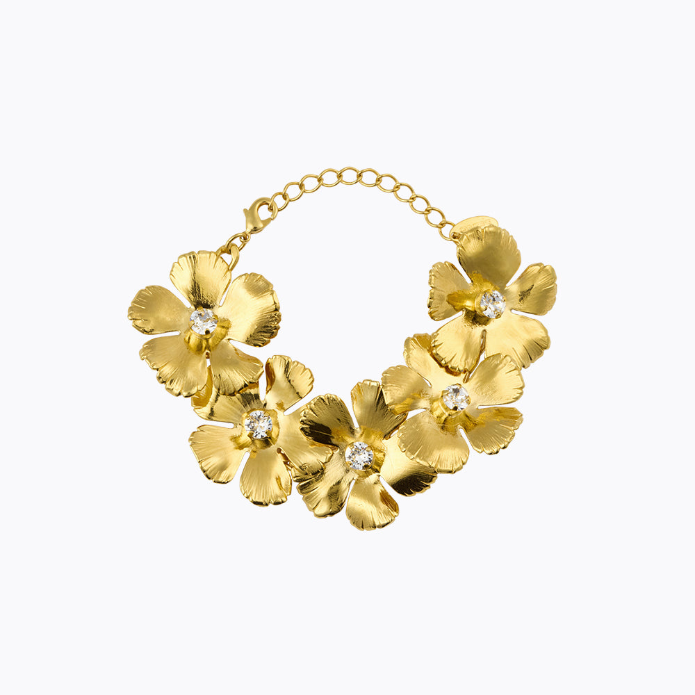 Caroline Svedbom - Anemone Bracelet Crystal Gold