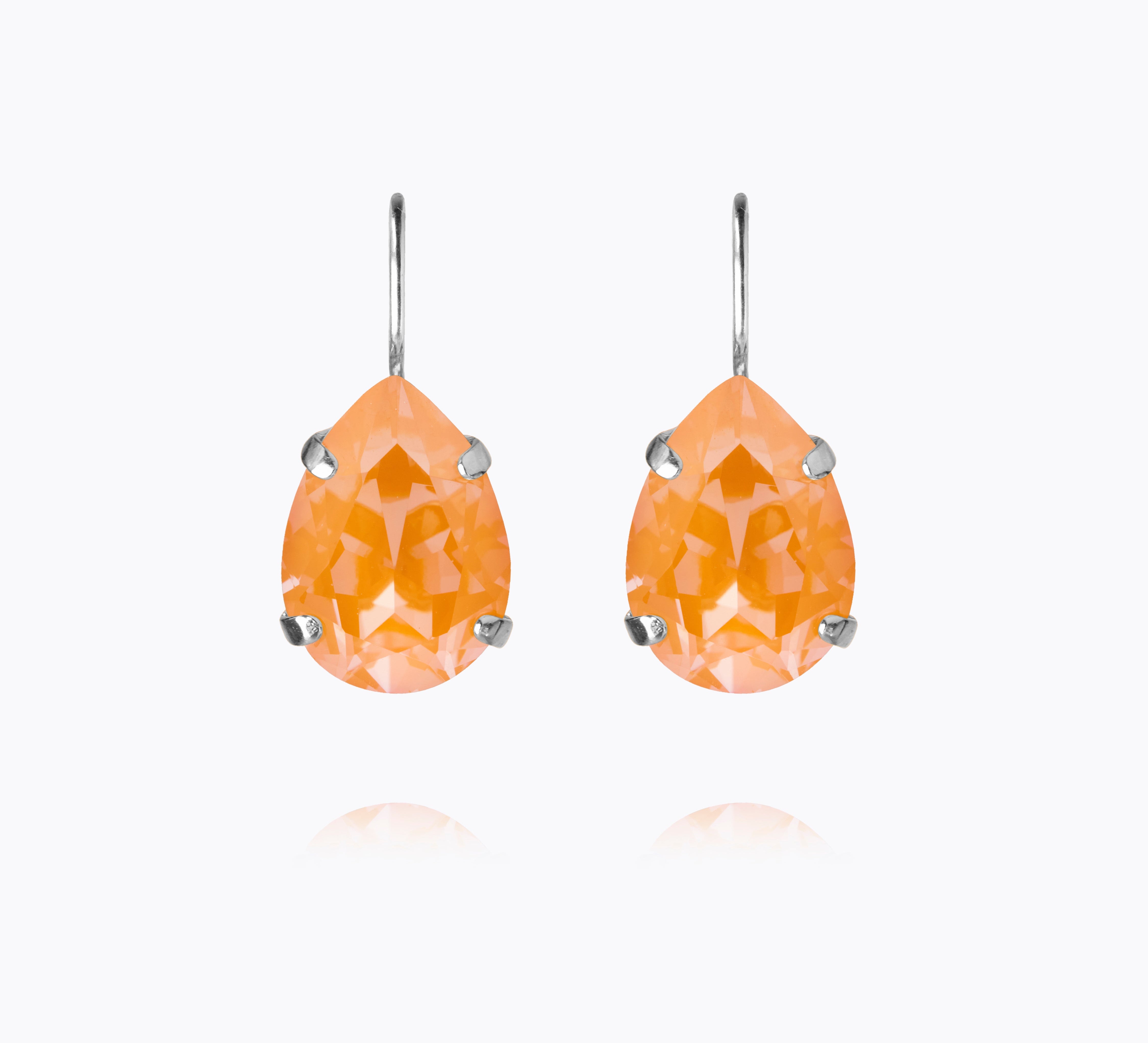 Caroline Svedbom - Mini Drop Clasp Earrings Mango Delite Rhodium