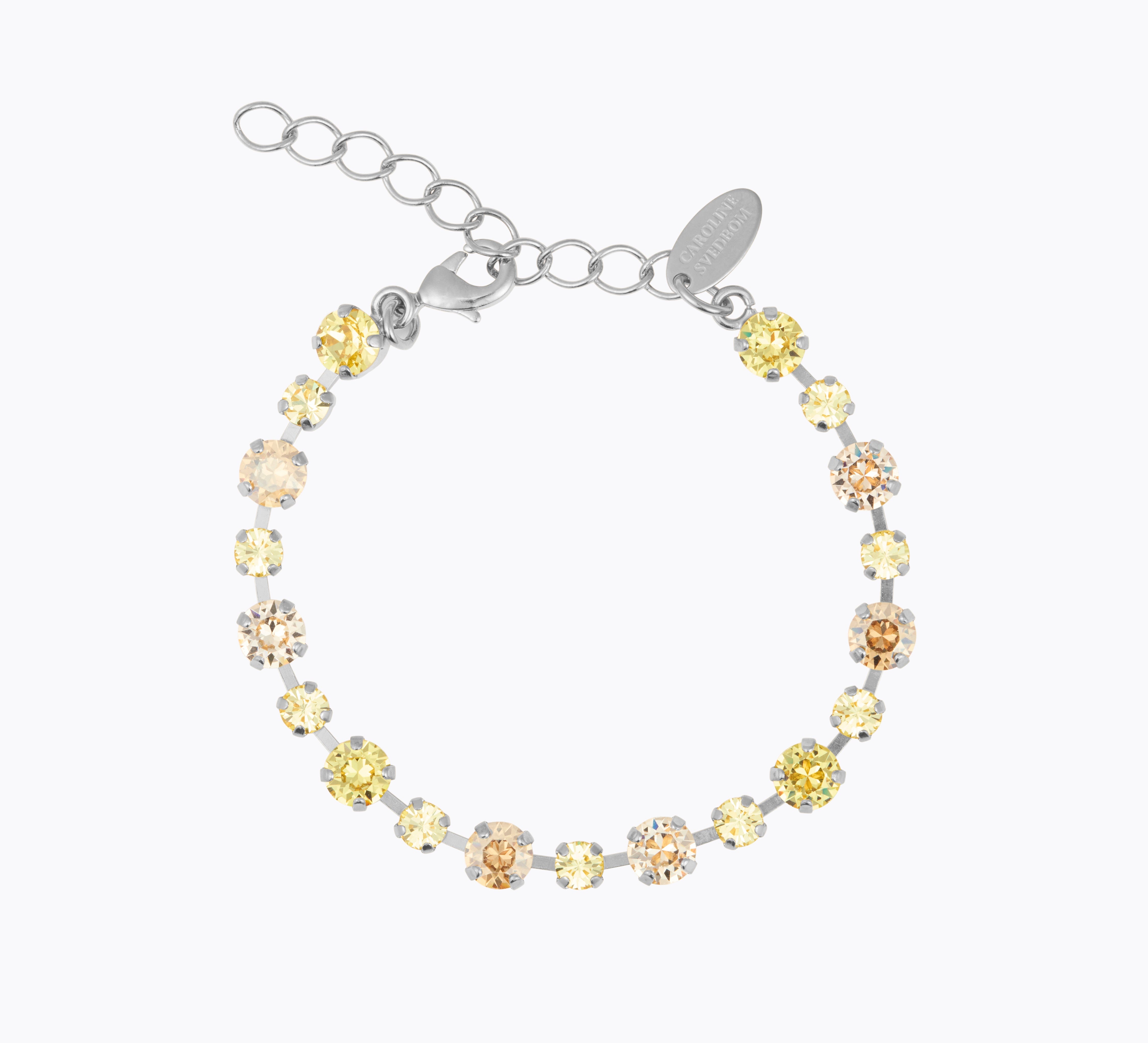 Caroline Svedbom - Calanthe Bracelet Dark Jonquil Combo Rhodium