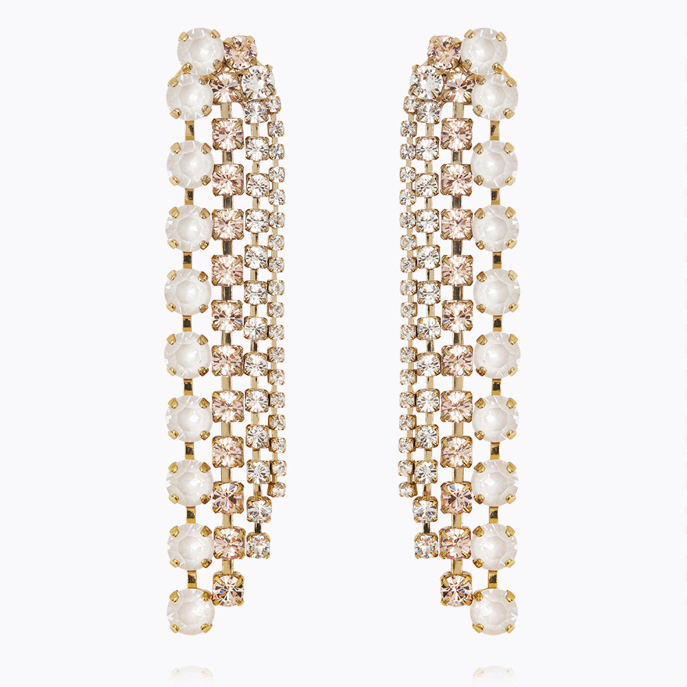 Caroline Svedbom - Camilia Earrings Electric White Combo Gold