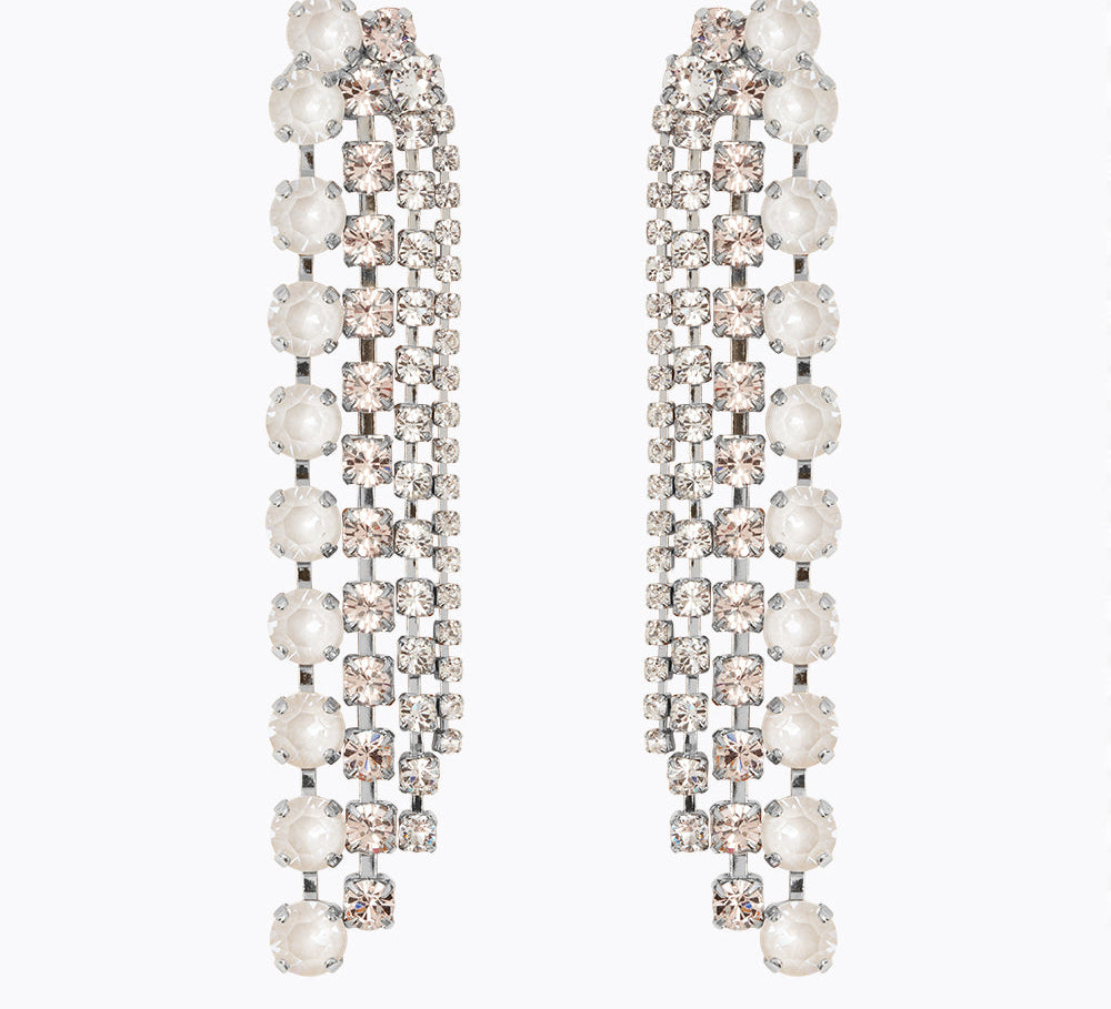 Caroline Svedbom - Camilia Earrings Electric White Combo Rhodium