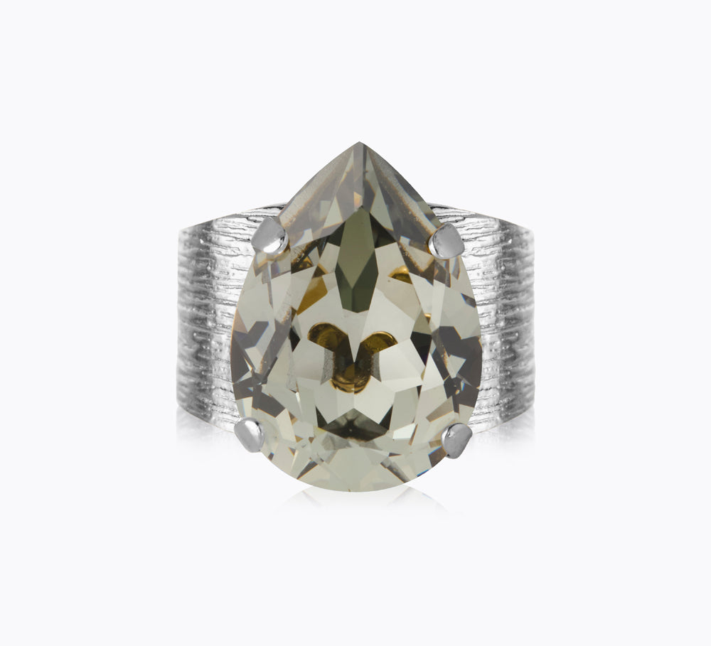 Classic Drop Ring / Black Diamond