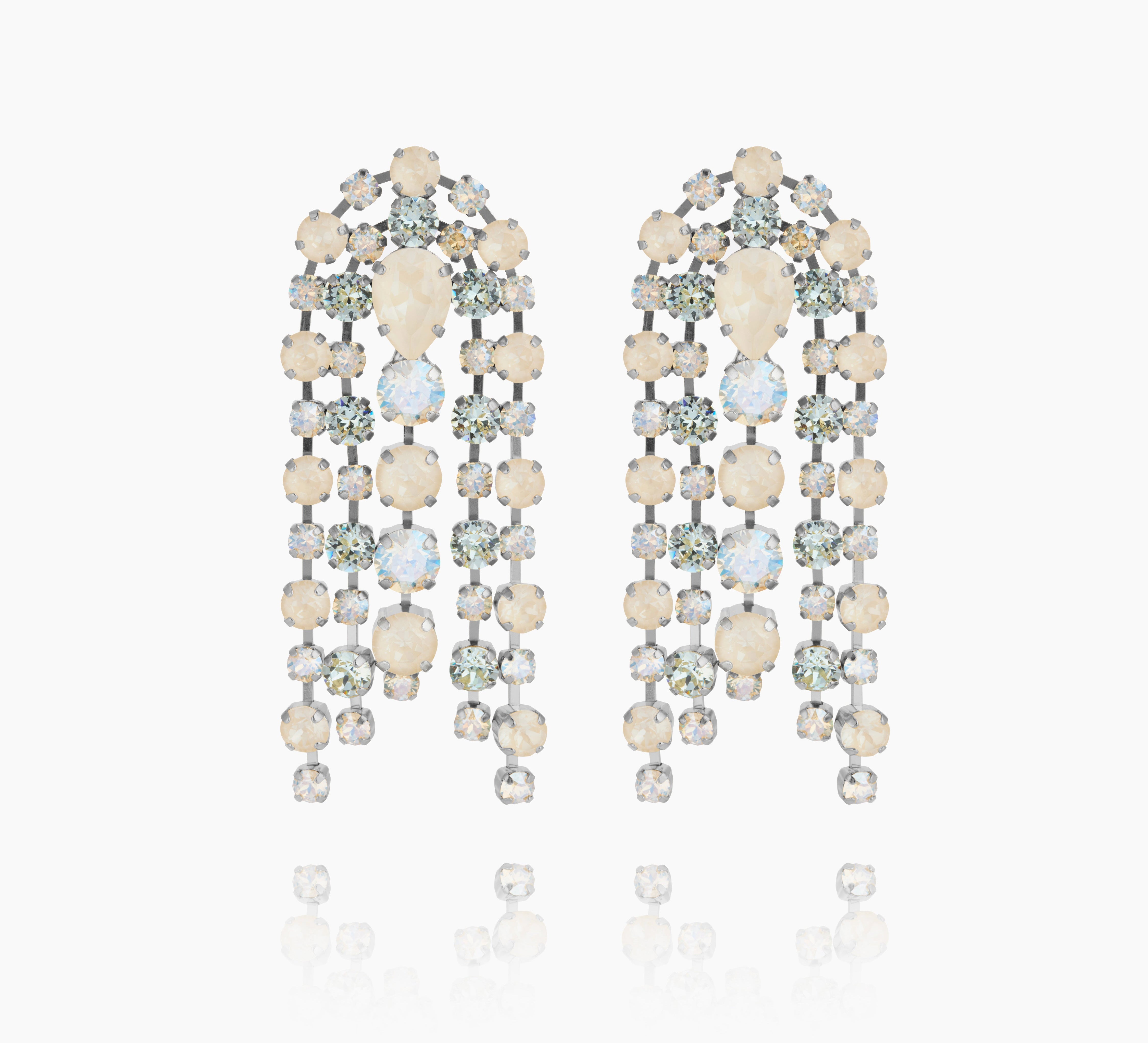 Caroline Svedbom - Cirelle Earrings Azore Combo Rhodium