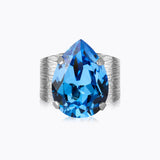 Caroline Svedbom - Classic Drop Ring Recreated Iceblue Rhodium