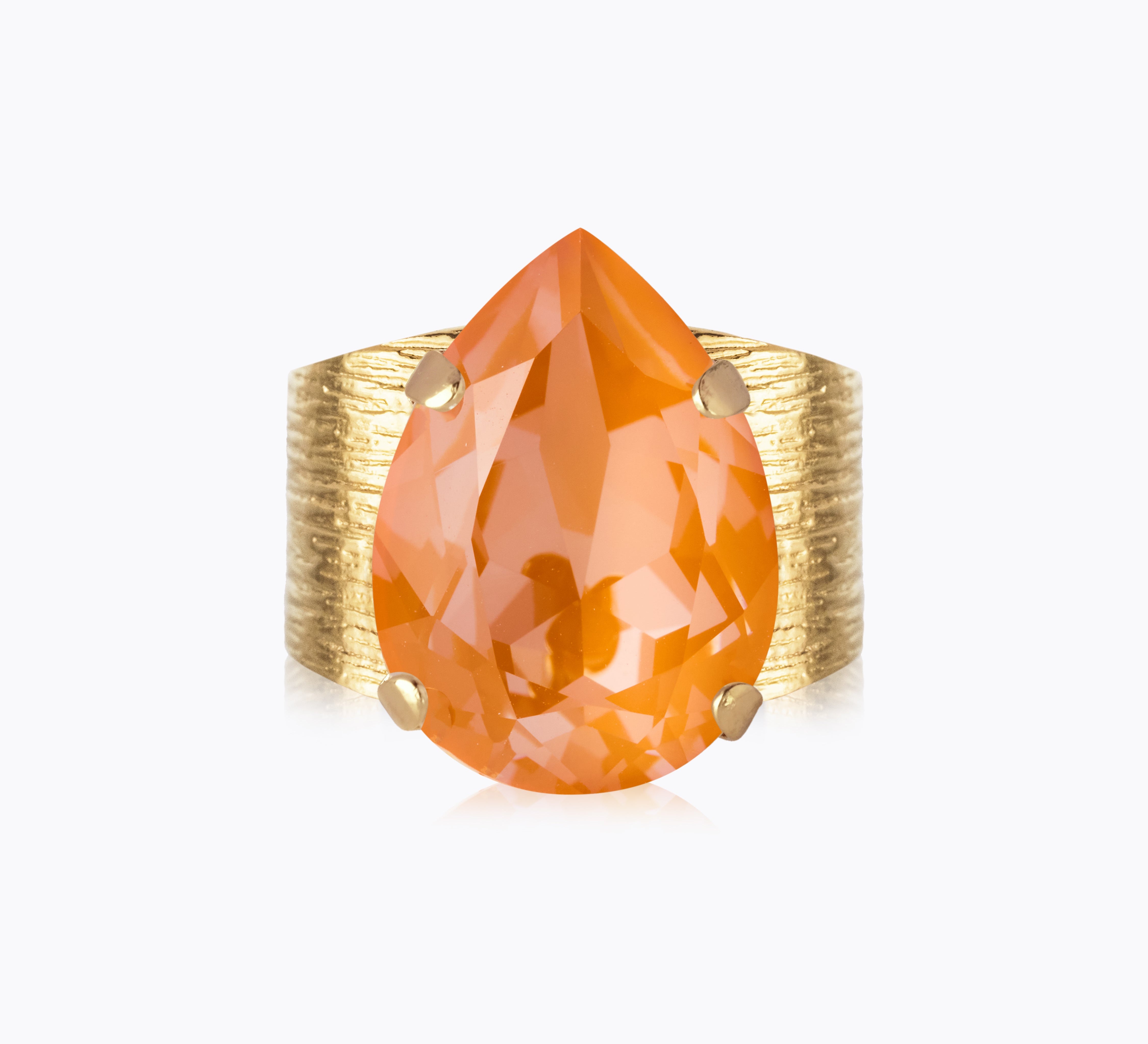 Caroline Svedbom - Classic Drop Ring Mango Delite Gold