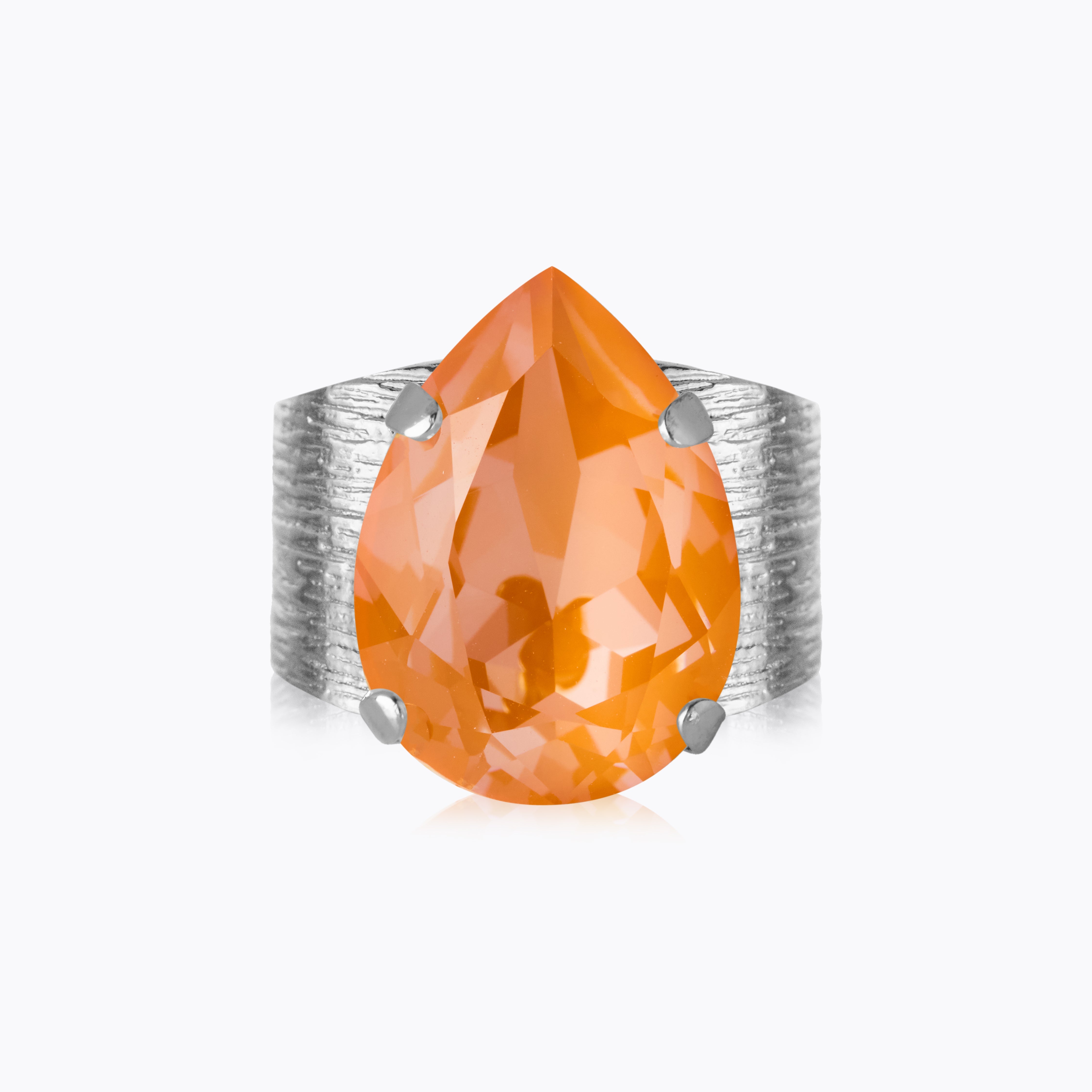 Caroline Svedbom - Classic Drop Ring Mango Delite Rhodium