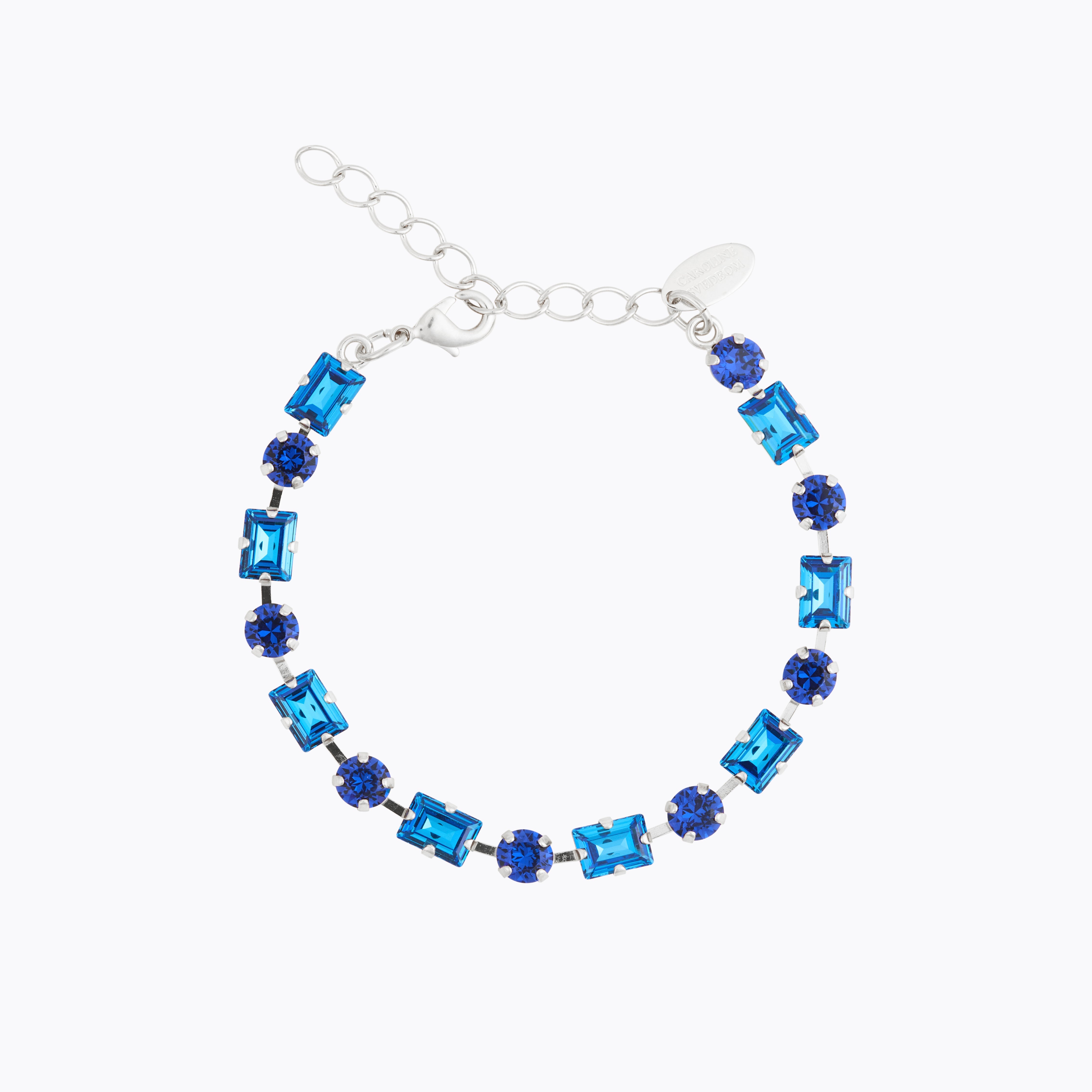 Caroline Svedbom - Diora Statement Bracelet Recreated Blue Combo Rhodium