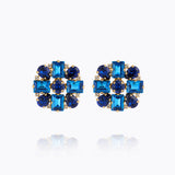 Caroline Svedbom - Diora Statement Earrings Recreated Blue Combo Gold
