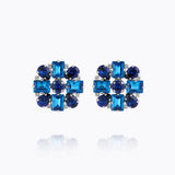 Caroline Svedbom - Diora Statement Earrings Recreated Blue Combo Rhodium