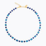 Caroline Svedbom - Diora Statement Necklace Recreated Blue Combo Gold