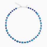 Caroline Svedbom - Diora Statement Necklace Recreated Blue Combo Rhodium