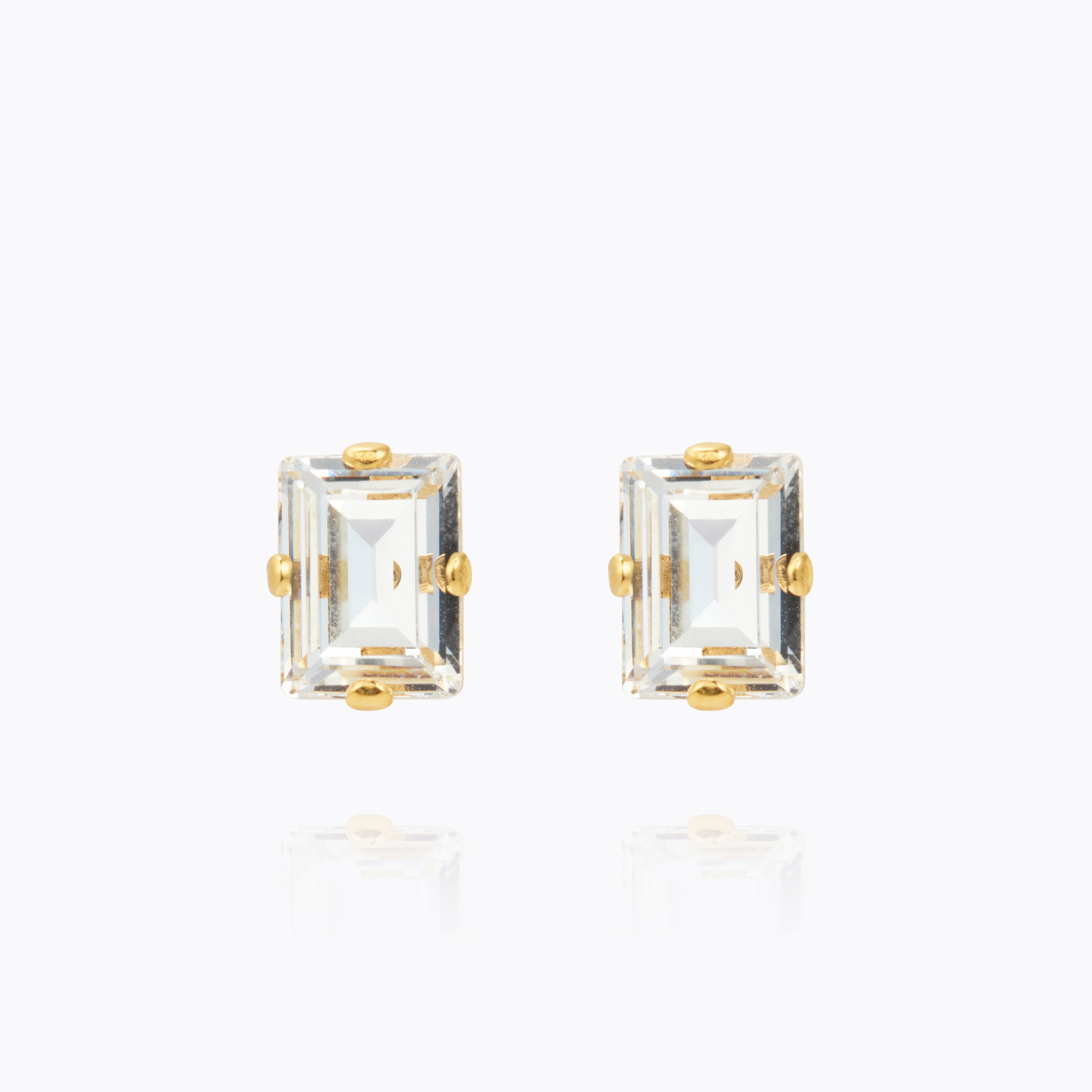 Caroline Svedbom - Diora Stud Earrings Crystal Gold