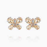 Caroline Svedbom - Butterfly Stud Earrings Silk Rhodium