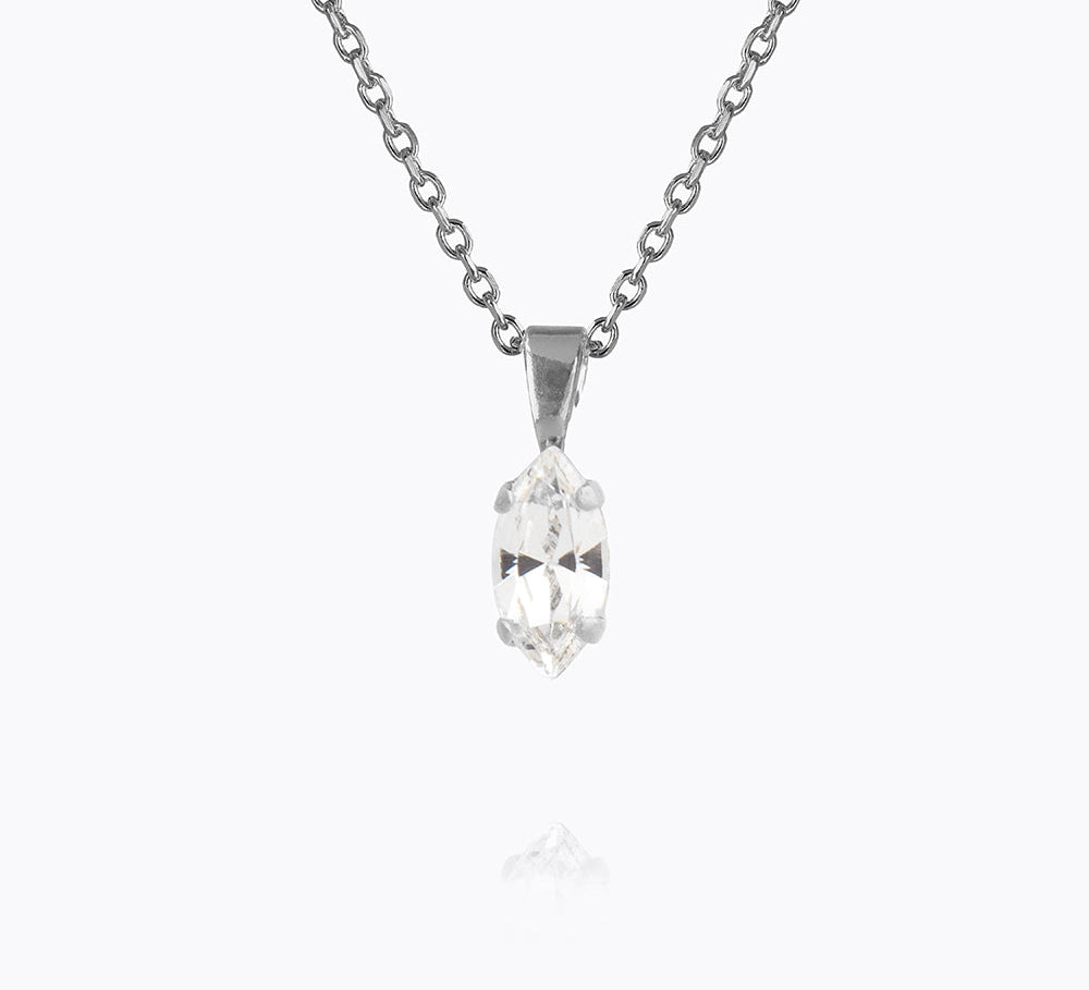 Petite Navette Necklace / Crystal