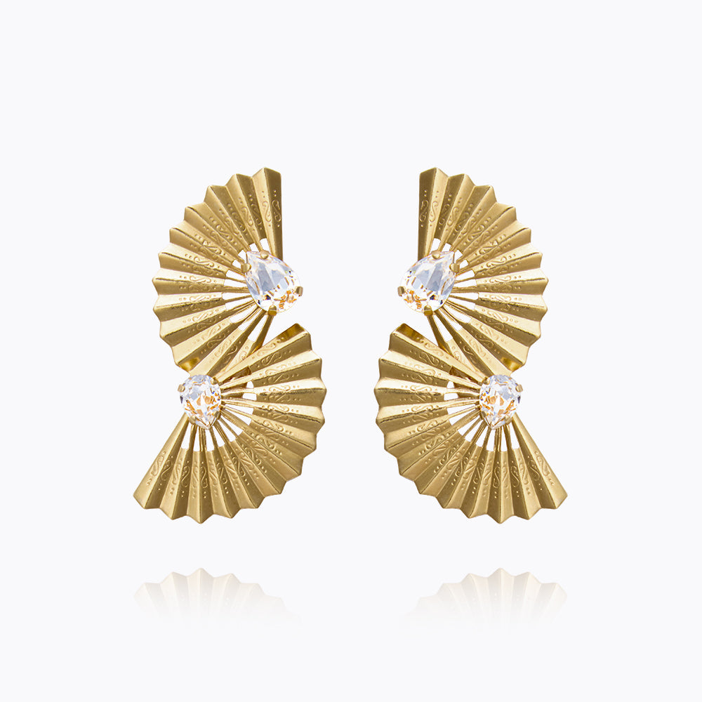 Caroline Svedbom - Flamenco Earrings Crystal Gold