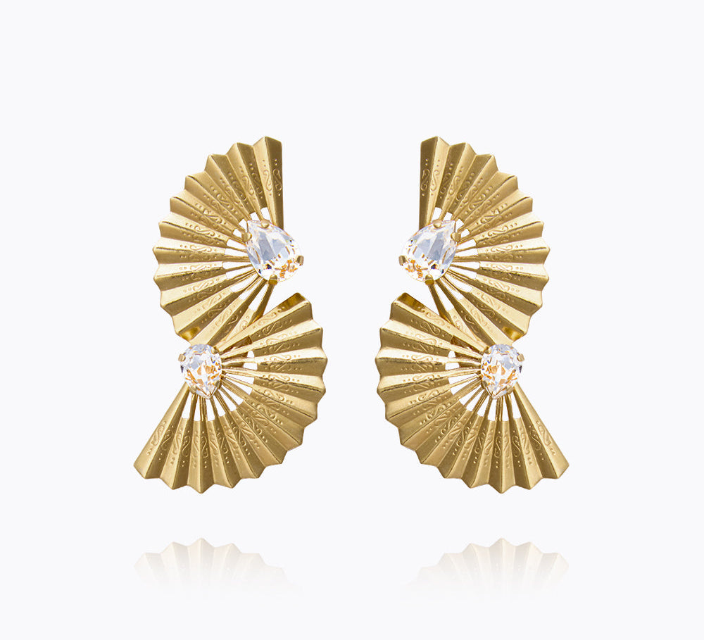 Caroline Svedbom - Flamenco Earrings Crystal Gold