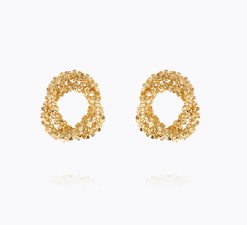 Caroline Svedbom - Gemma Knot Earrings Gold Gold