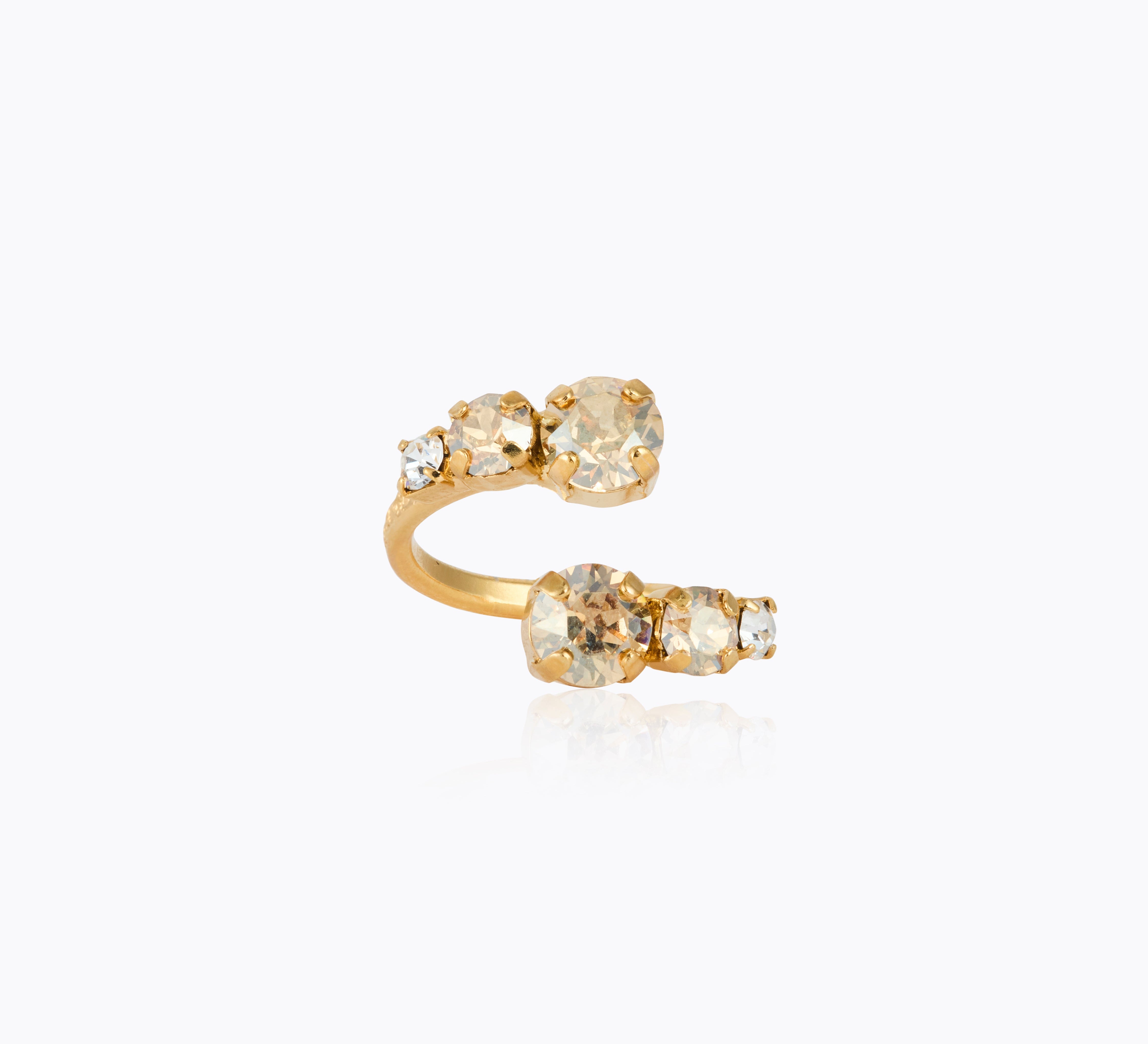 Caroline Svedbom - Halo Ring Golden Shadow Gold