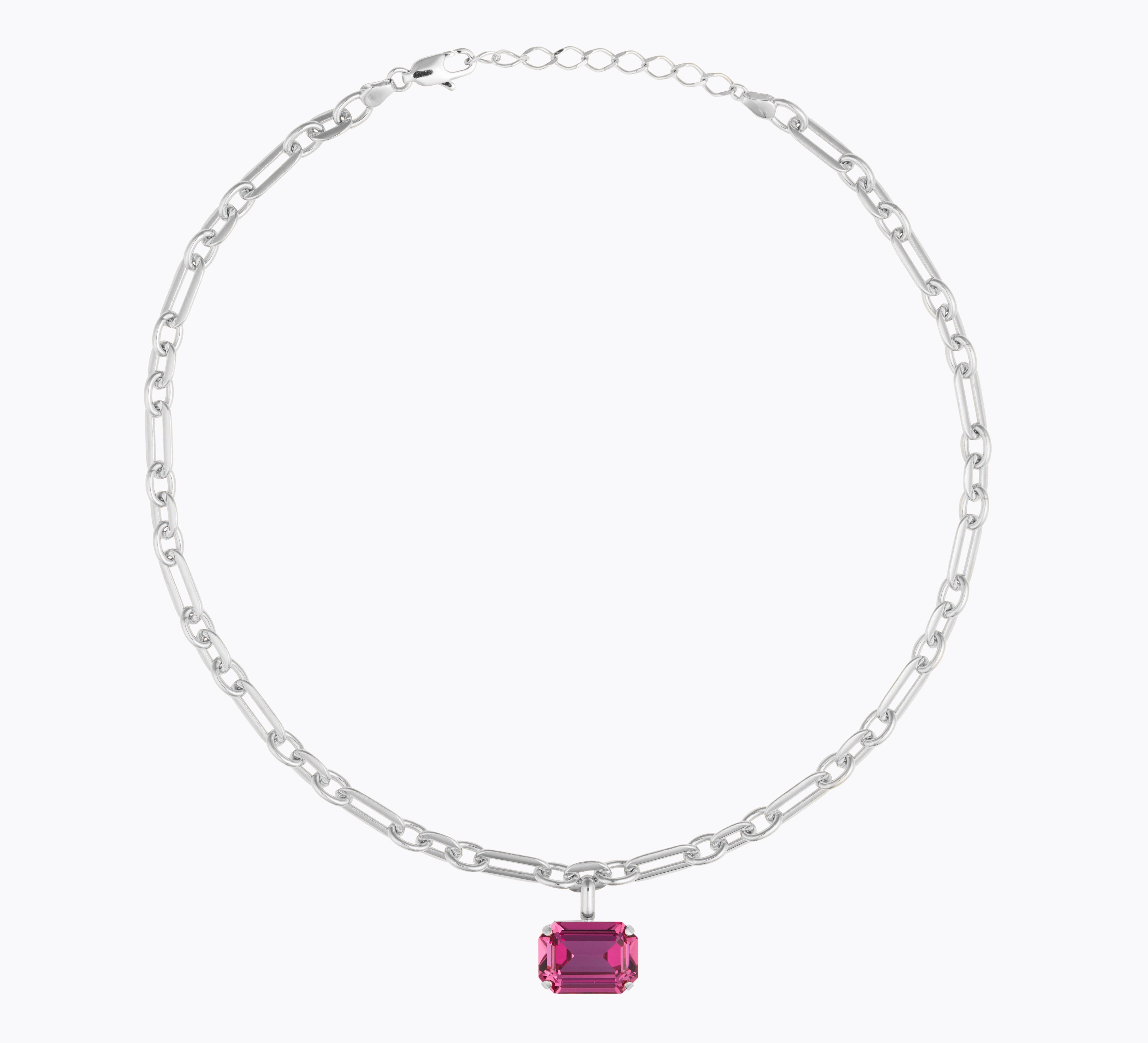 Caroline Svedbom - Lydia Chain Necklace Dark Rose Rhodium