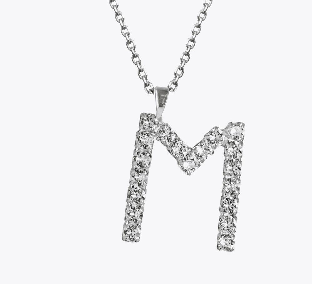 Letter Necklace M / Crystal