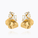 Caroline Svedbom - Lumi Pearl Earrings Pearl Crystal Gold