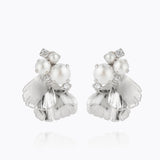 Caroline Svedbom - Lumi Pearl Earrings Pearl Crystal Rhodium