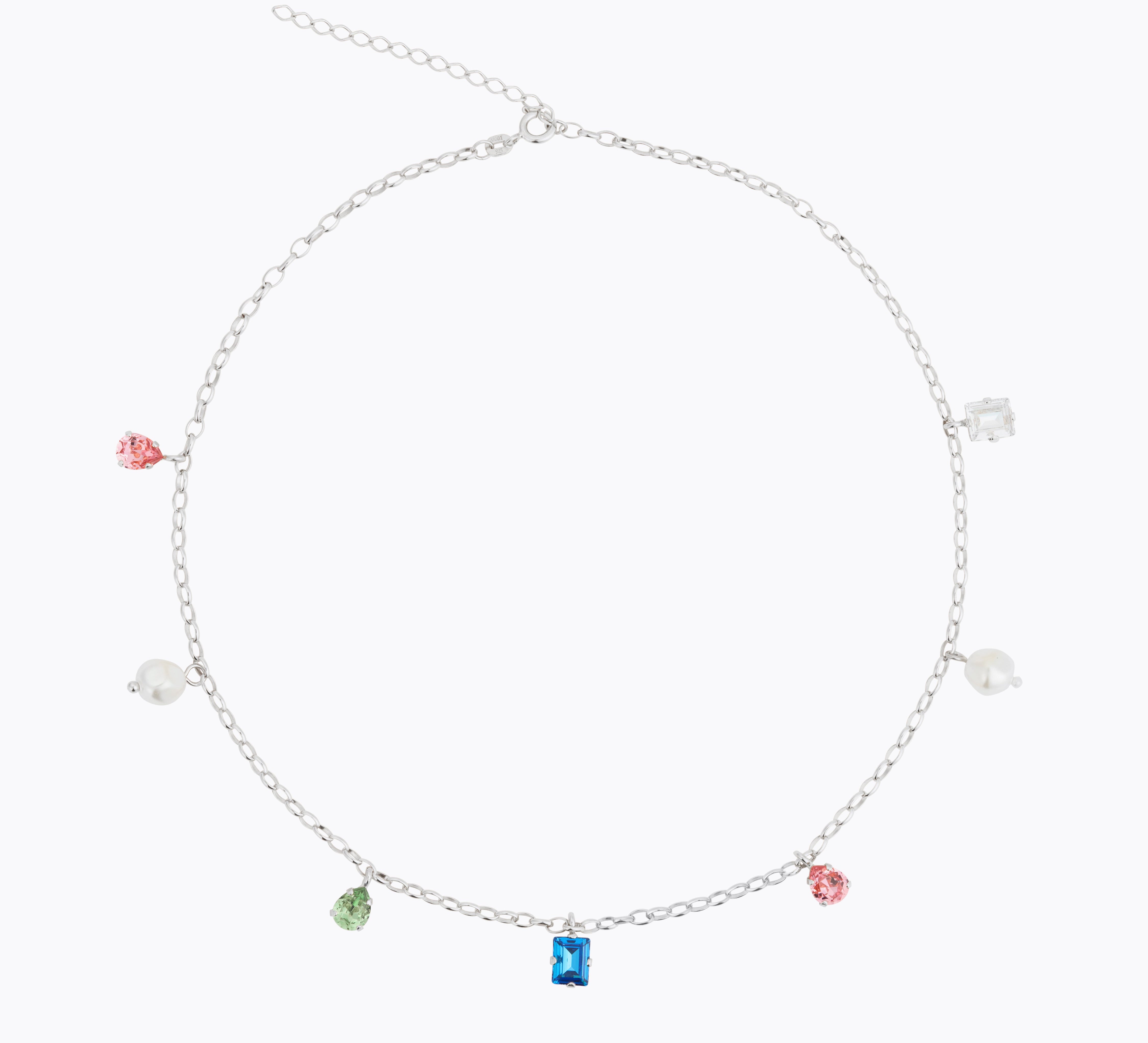 Caroline Svedbom - Lumina Necklace Rainbow Combo Rhodium