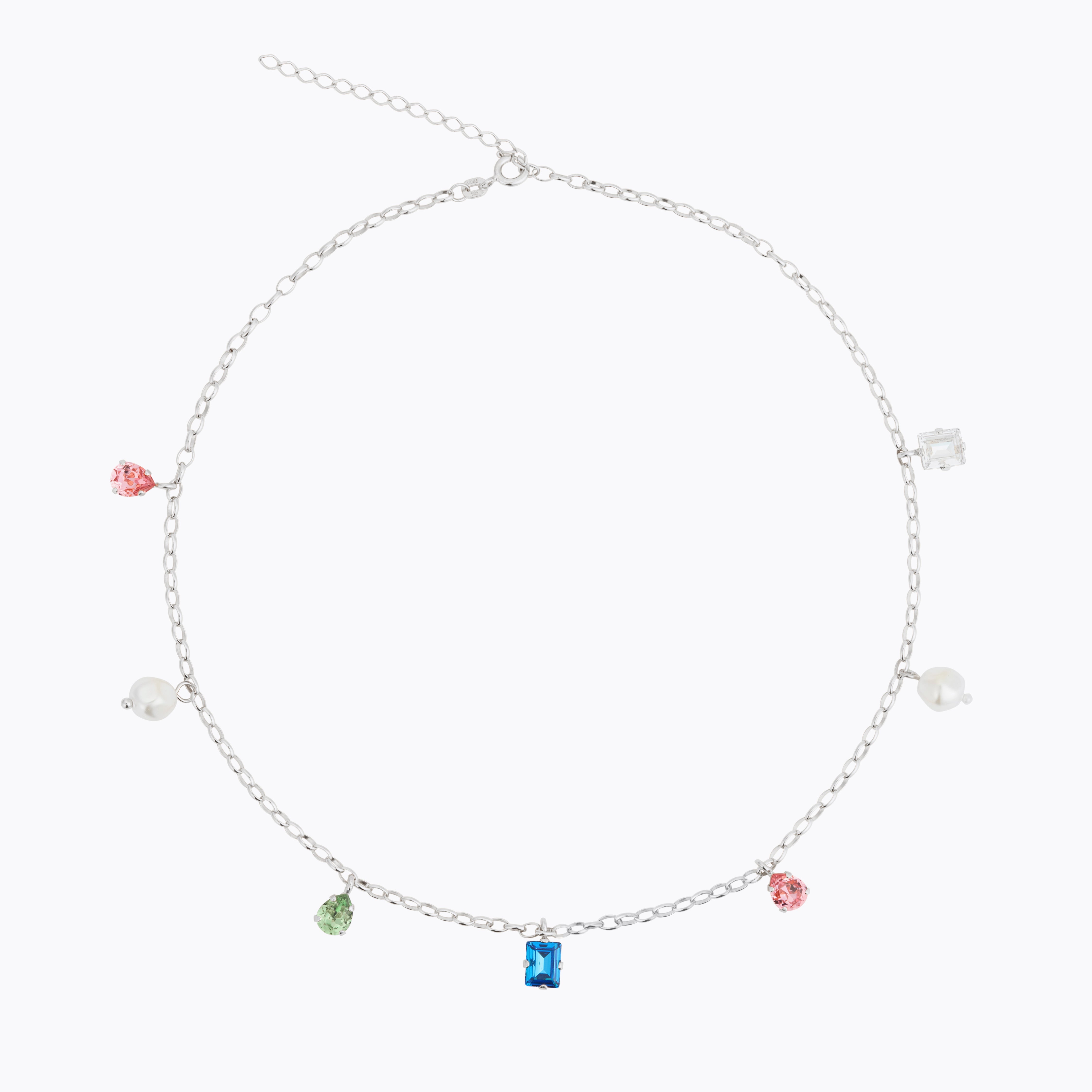 Caroline Svedbom - Lumina Necklace Rainbow Combo Rhodium