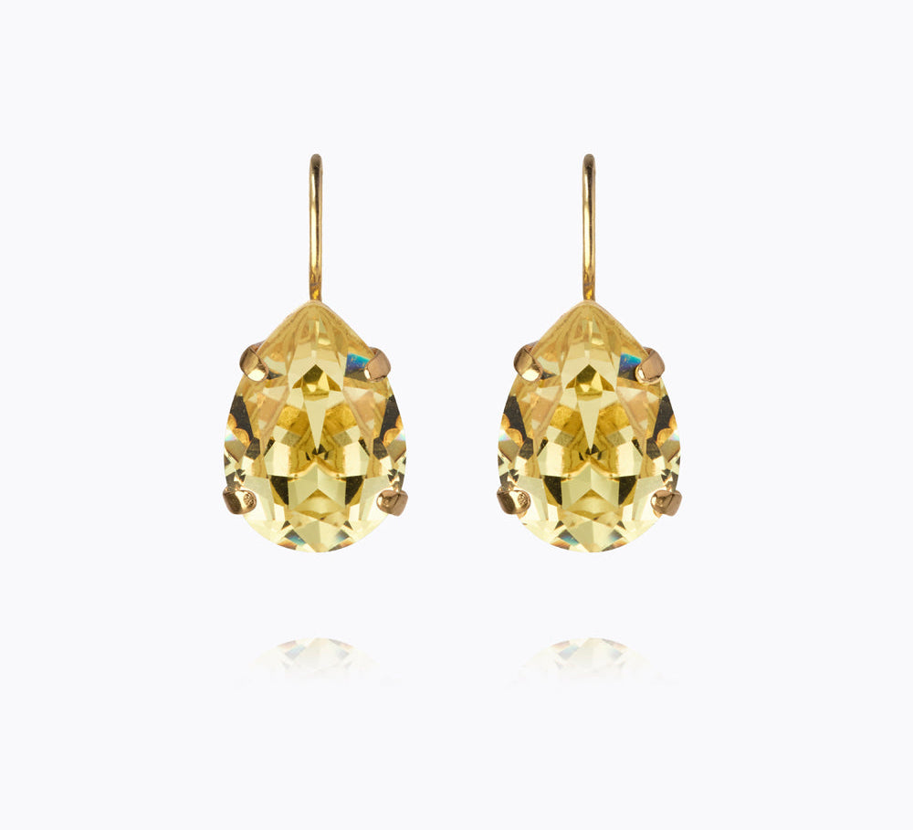Caroline Svedbom - Mini Drop Clasp Earrings Dark Jonquil Gold