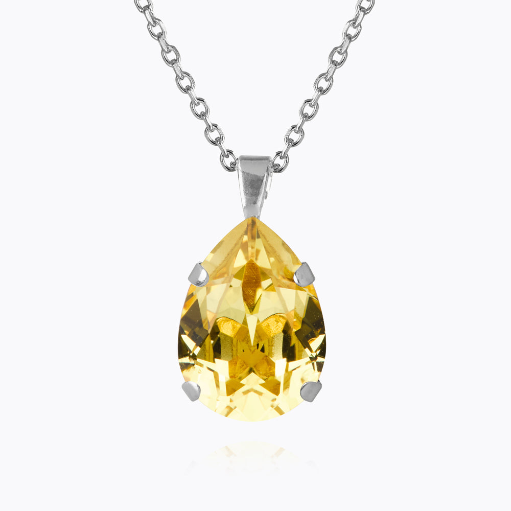 Caroline Svedbom - Mini Drop Necklace Dark Jonquil Rhodium