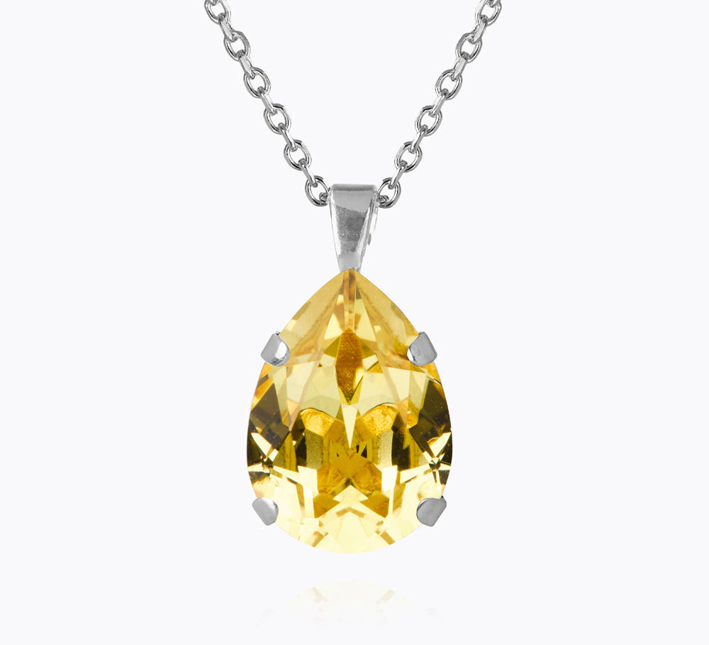 Caroline Svedbom - Mini Drop Necklace Dark Jonquil Rhodium