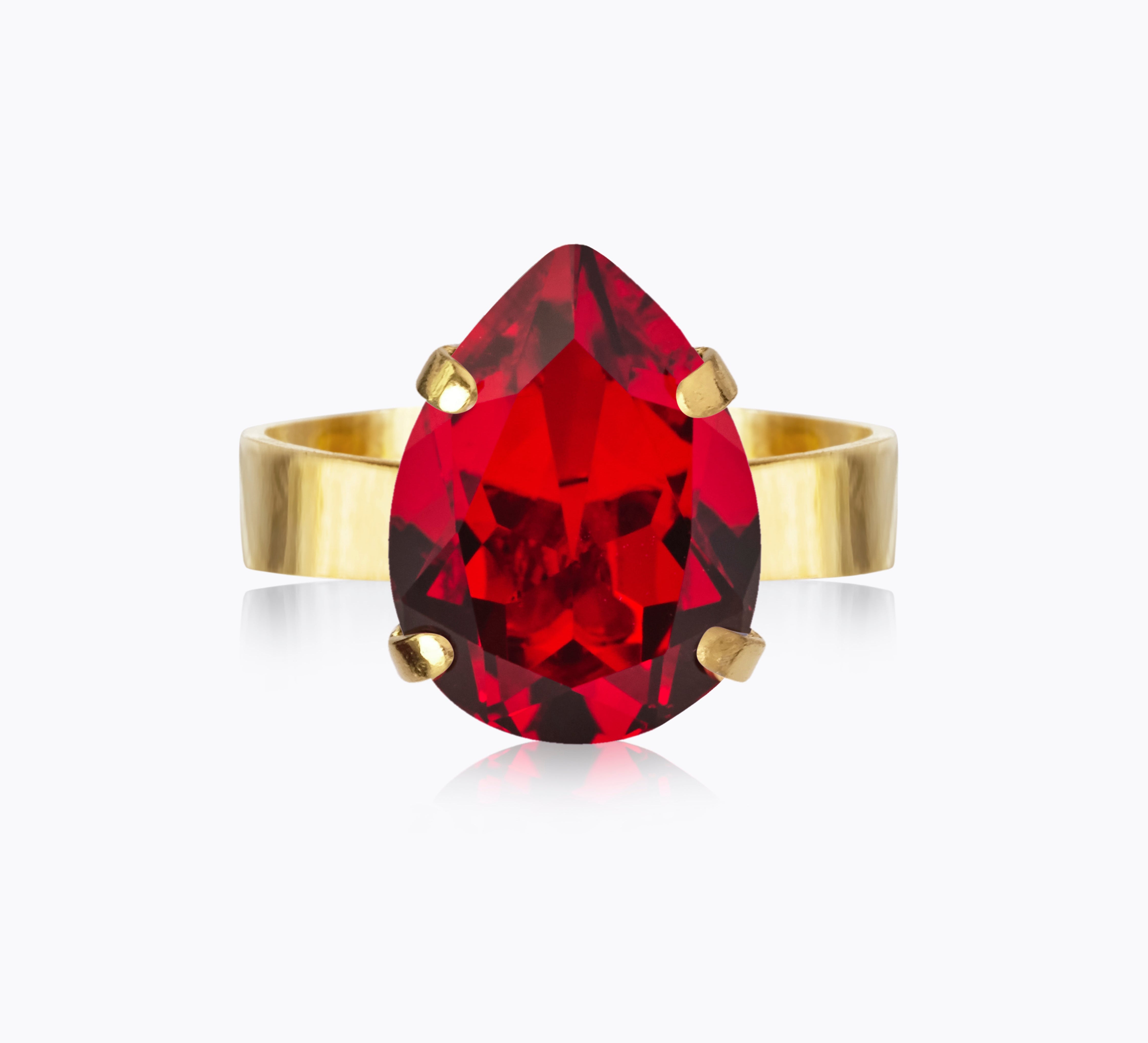 Caroline Svedbom - Mini Drop Ring Light Siam Gold