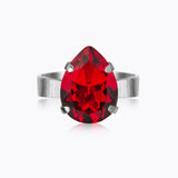 Caroline Svedbom - Mini Drop Ring Light Siam Rhodium