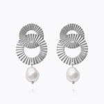 Caroline Svedbom - Mila Pearl Earrings Rhodium Rhodium