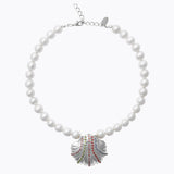Caroline Svedbom - Mirella Pearl Choker Rainbow Combo Rhodium