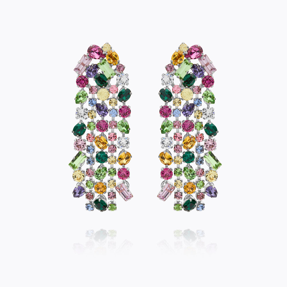 Caroline Svedbom - Noelle Statement Earring Festive Combo Rhodium