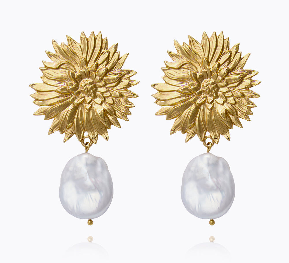 Caroline Svedbom - Noeli Pearl Earrings Pearl Gold
