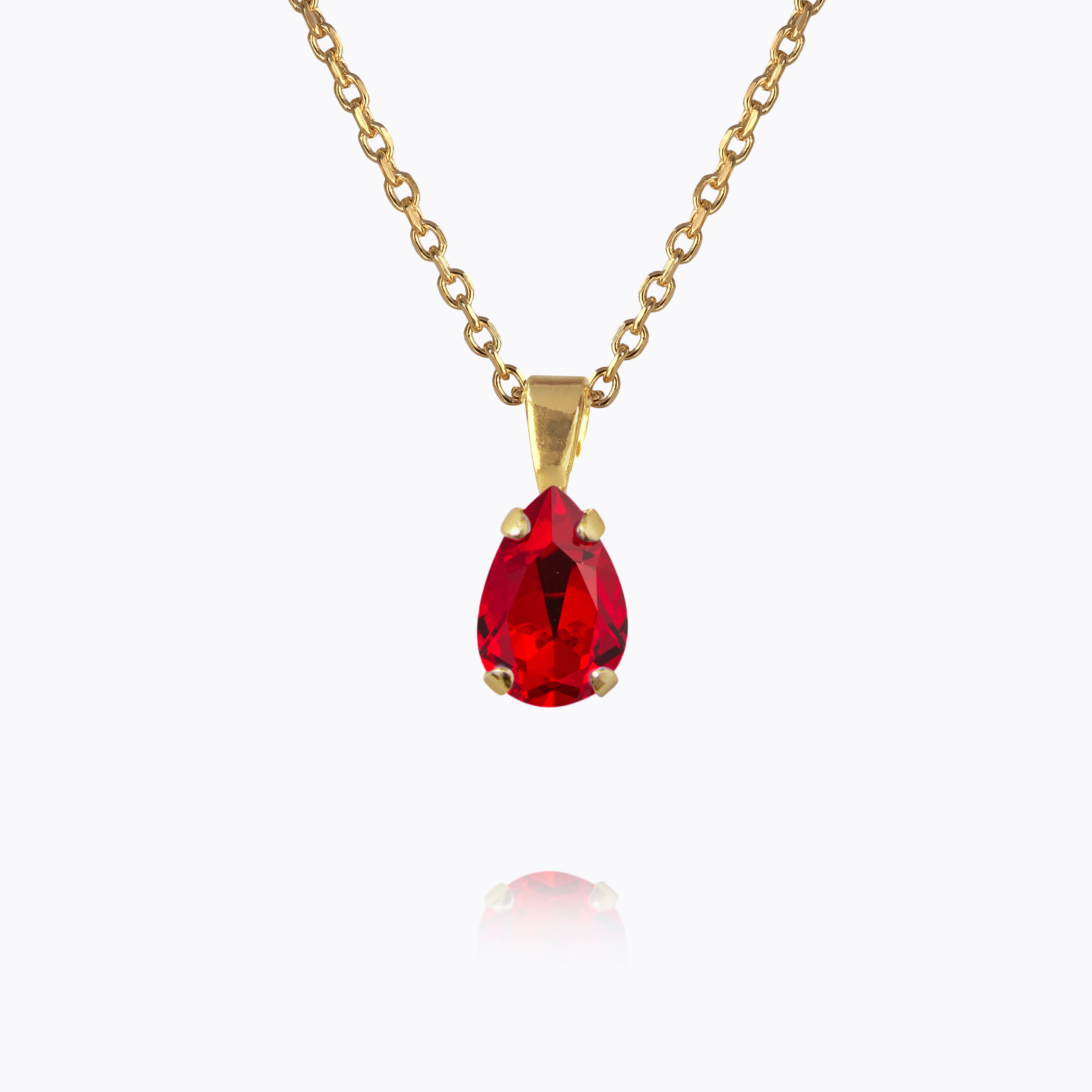 Caroline Svedbom - Petite Drop Necklace Light Siam Gold