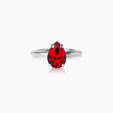 Caroline Svedbom - Petite Drop Ring Light Siam Rhodium