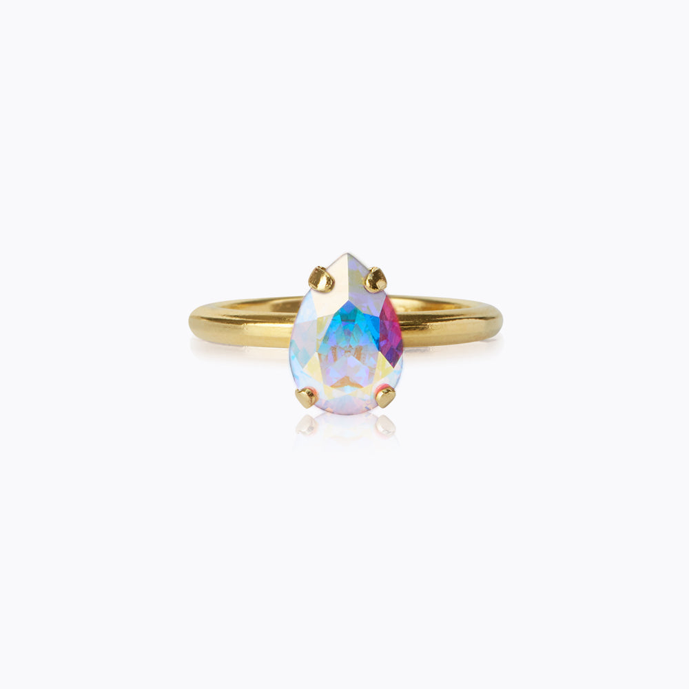 Caroline Svedbom - Petite Drop Ring Aurore Boreale Ab Gold