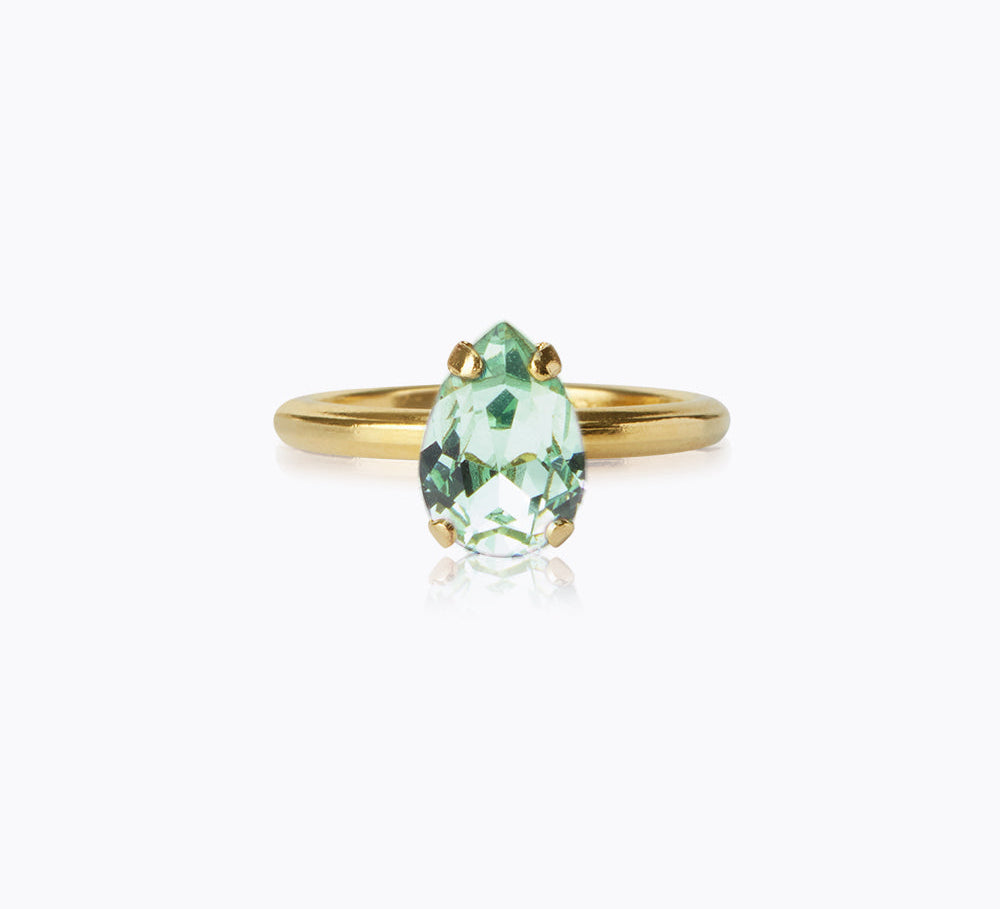 Caroline Svedbom - Petite Drop Ring Chrysolite Gold