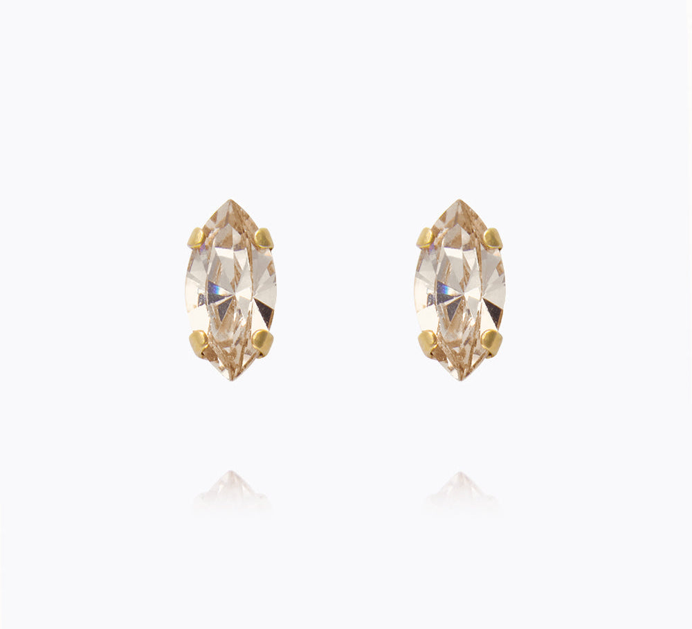 Caroline Svedbom - Petite Navette Earrings Light Silk Gold