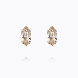 Caroline Svedbom - Petite Navette Earrings Light Silk Rhodium