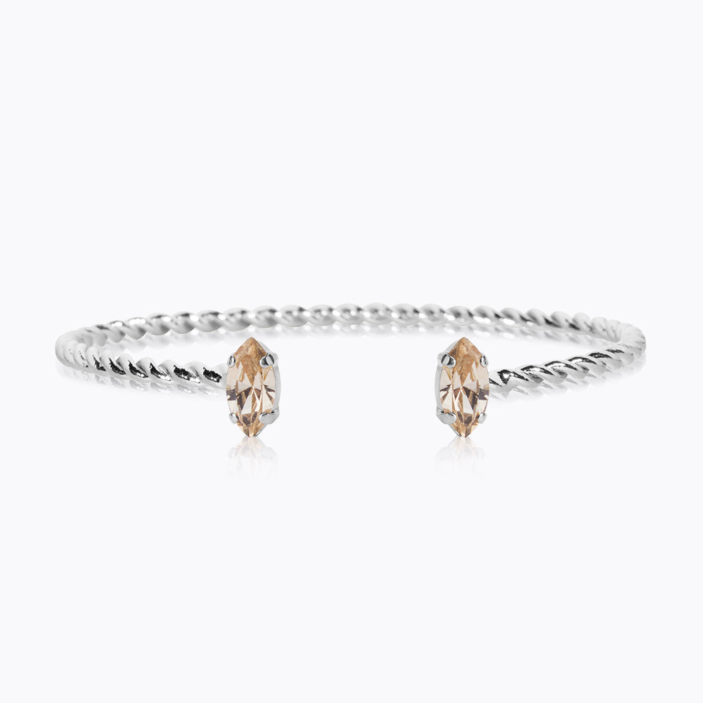 Caroline Svedbom - Petite Navette Bracelet Light Silk Rhodium