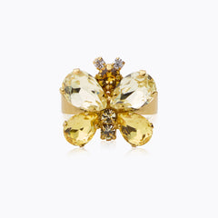 Caroline Svedbom - Butterfly Ring Yellow Combo Gold