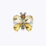 Caroline Svedbom - Butterfly Ring Yellow Combo Rhodium