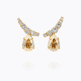 Caroline Svedbom - Saphina Earrings Crystal Golden Shadow Gold