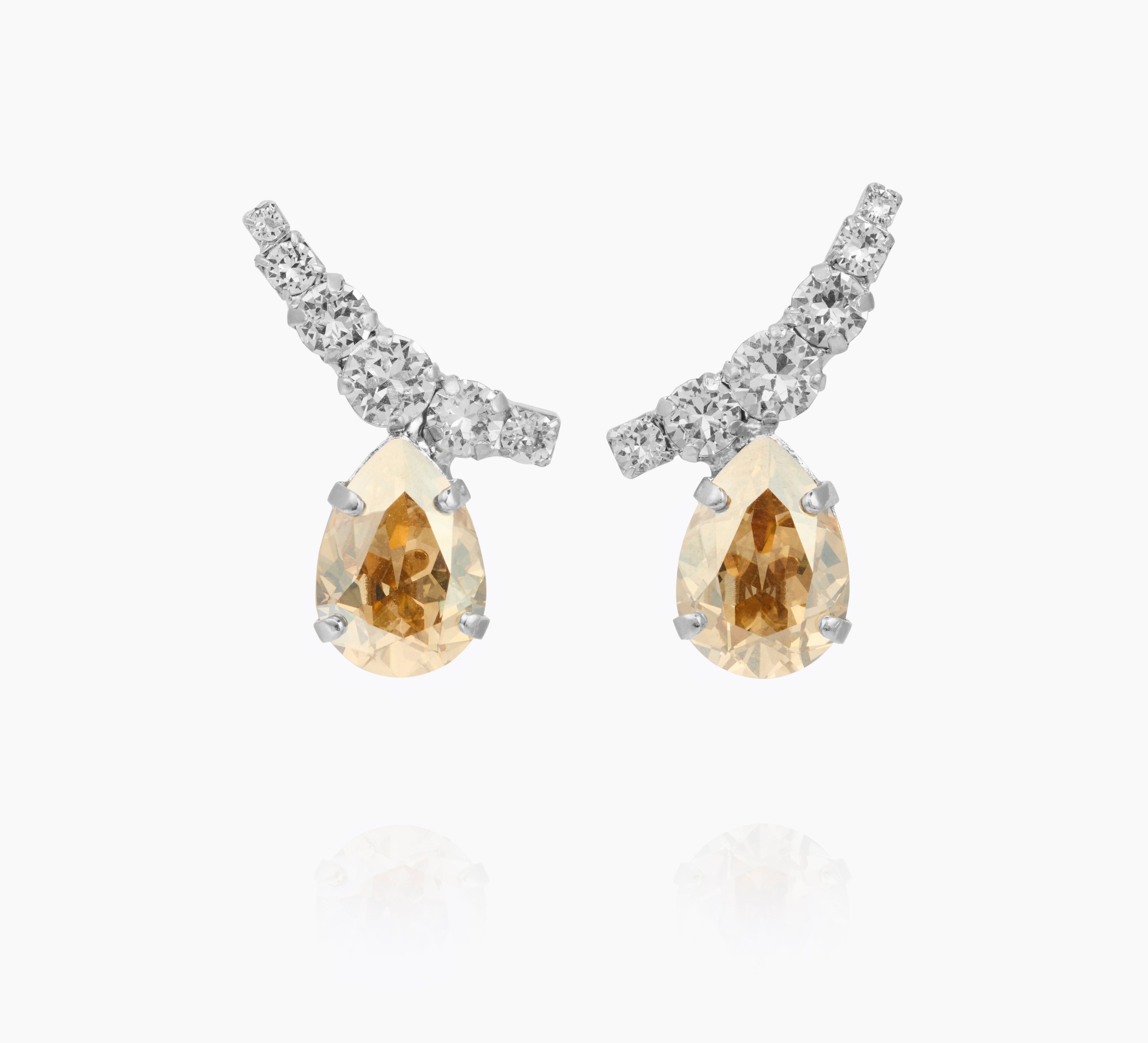Caroline Svedbom - Saphina Earrings Crystal Golden Shadow Rhodium