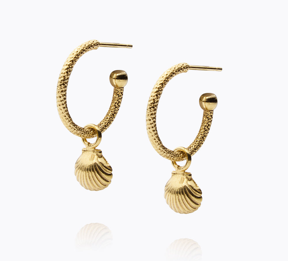 Caroline Svedbom - Shell Loops Metal Gold