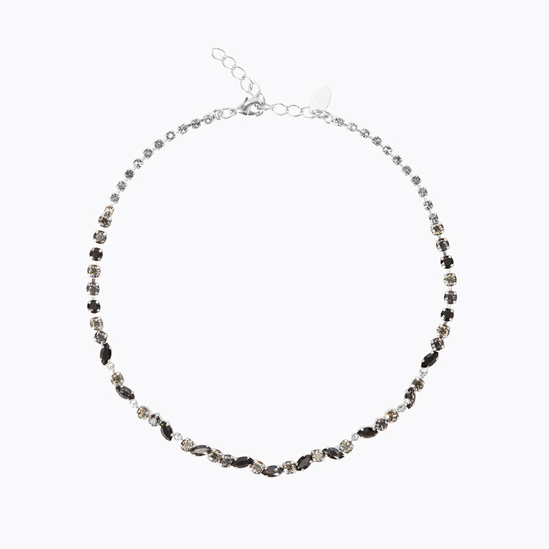 Caroline Svedbom - Alelia Necklace Jet Combo Rhodium